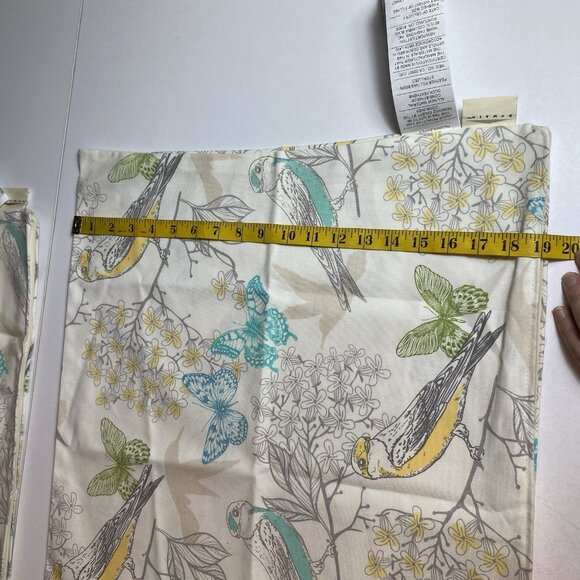 Bird Pillow Cover Slips - Set of 3 - 100% Cotton Zip Closure - Fits 20x20 Pillow - Picture 7 of 7